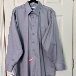 GEOFFREY BEENE Dress Shirt Long Sleeve Gray